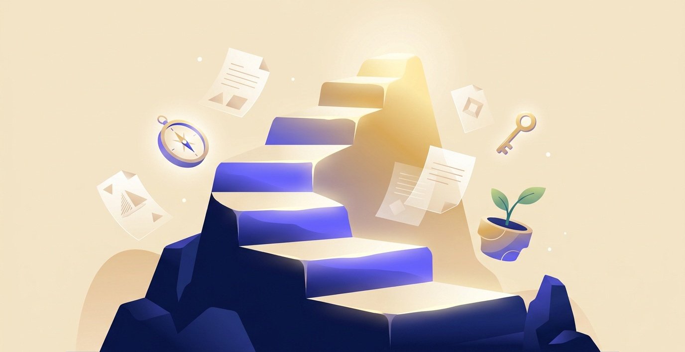 Five-step engagement journey illustration