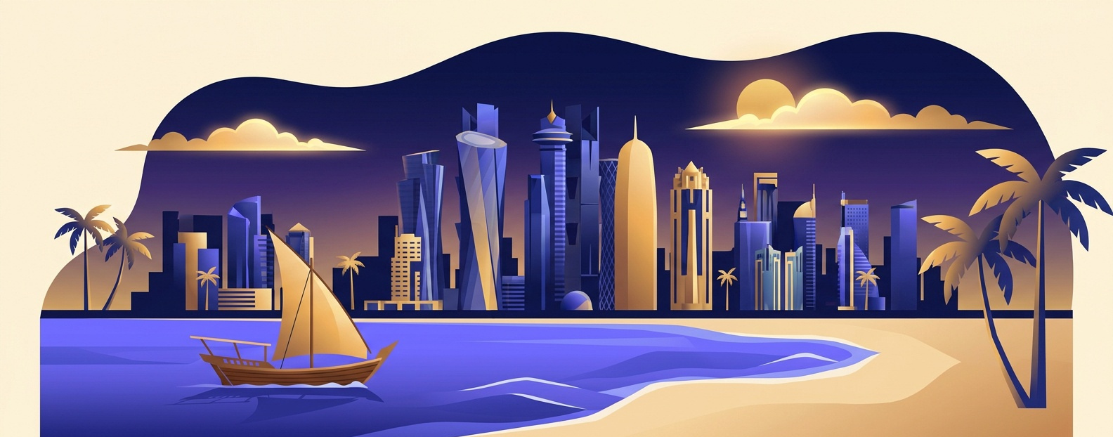 Mombasa Kenya coastal skyline at golden hour